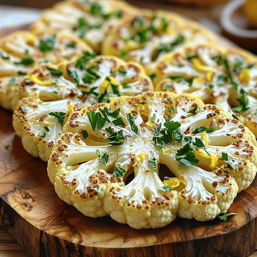 Unlock Flavor: Lemon-Garlic Roasted Cauliflower Steaks